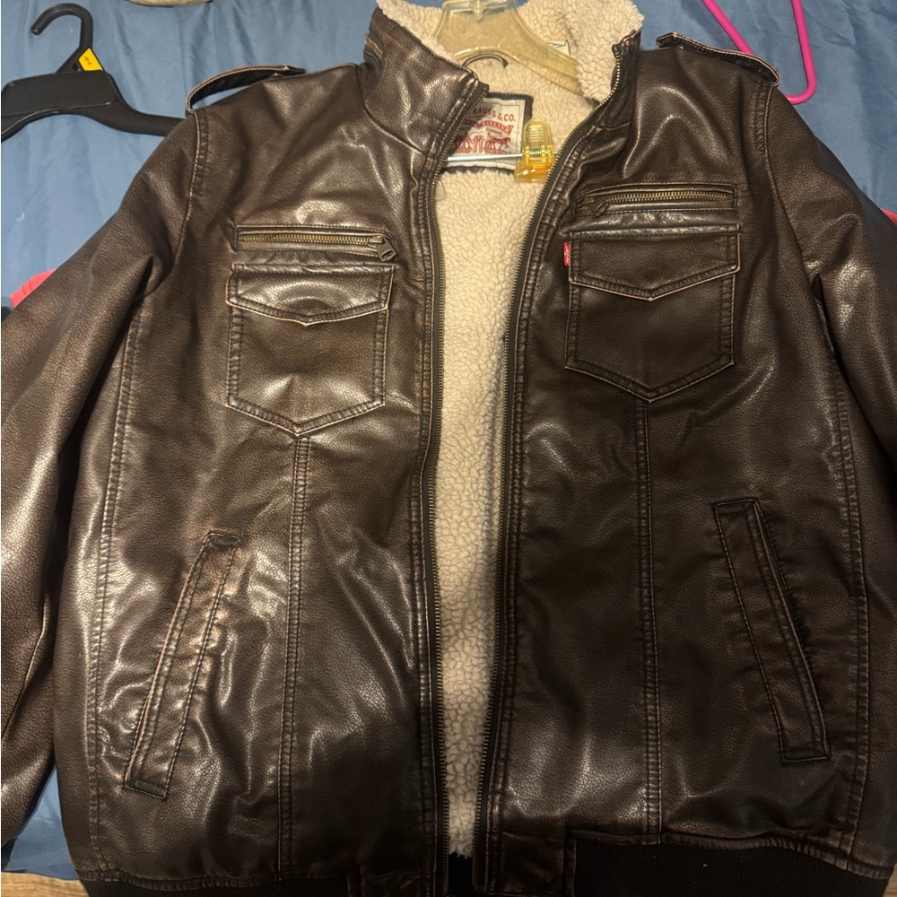 Levi's Dark Brown Bomber Jacket - image 1